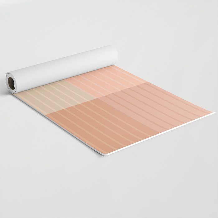 Color Block Line Abstract II Vintage Neutral Yoga Mat Gallery Image 2