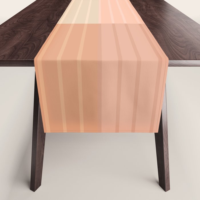 Color Block Line Abstract II Vintage Neutral Table Runner Gallery Image 1