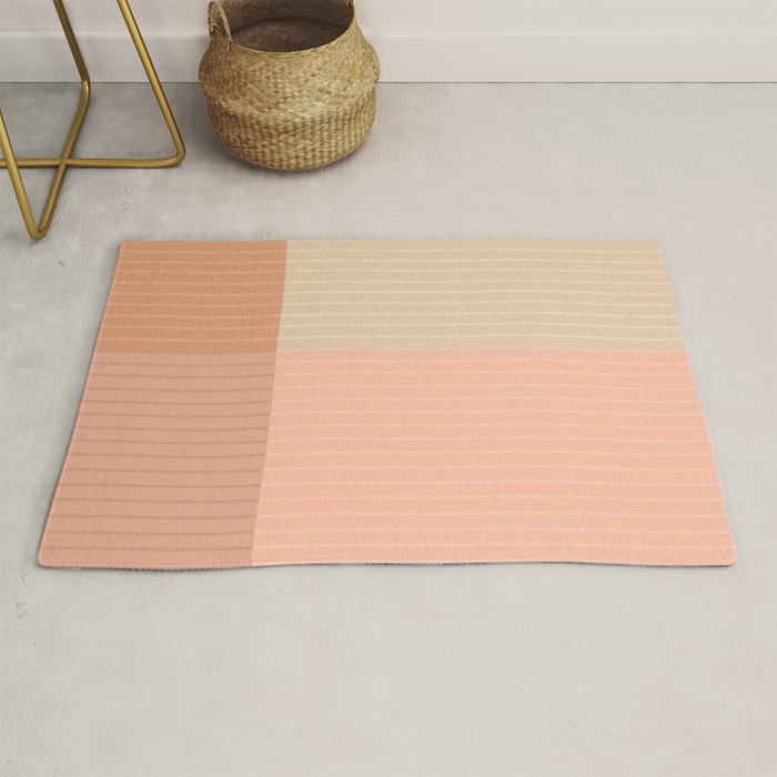 Color Block Line Abstract II Vintage Neutral Rug Gallery Image 1