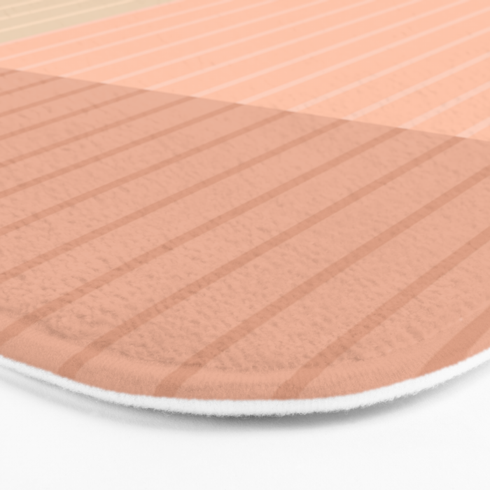 Color Block Line Abstract II Vintage Neutral Bath Mat Gallery Image 3