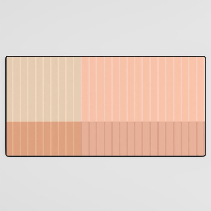Color Block Line Abstract II Vintage Neutral Desk Mat Gallery Image 3