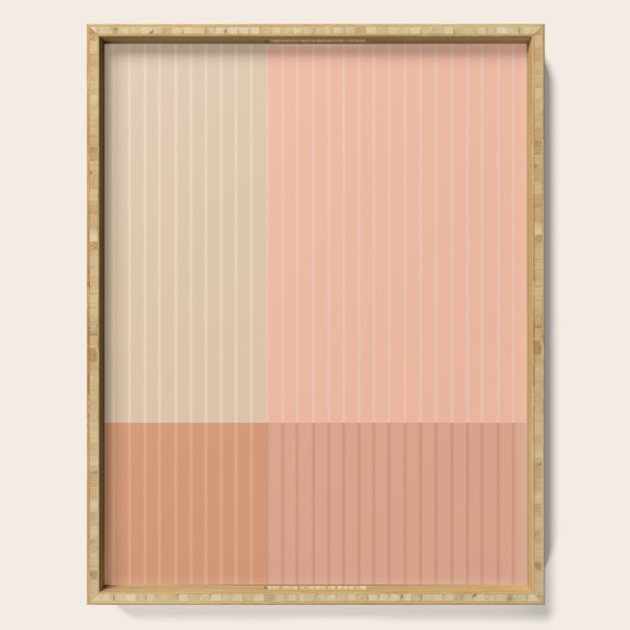 Color Block Line Abstract II Vintage Neutral Serving Tray Gallery Image 1