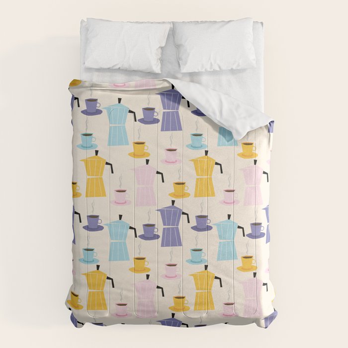 Moka coffee pattern Comforter Gallery Image 1