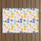 Moka coffee pattern Outdoor Rug Gallery Image 1