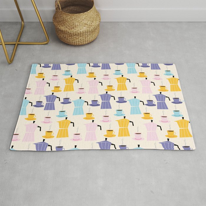 Moka coffee pattern Rug Gallery Image 1