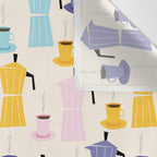 Moka coffee pattern Wall Tapestry Gallery Image 3