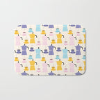 Moka coffee pattern Bath Mat Gallery Image 1
