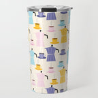 Moka coffee pattern Travel Mug Gallery Image 1