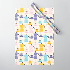 Moka coffee pattern Wrapping Paper Gallery Image 1