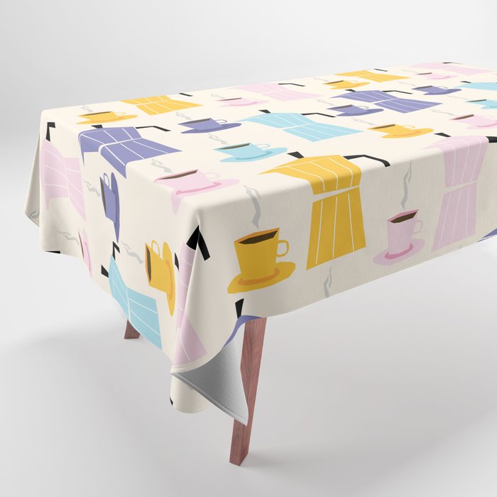 Moka coffee pattern Tablecloth Gallery Image 1