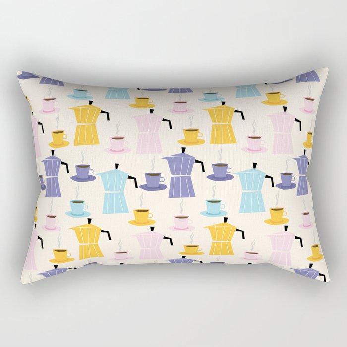 Moka coffee pattern Rectangular Pillow Gallery Image 1