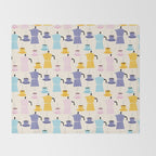 Moka coffee pattern Throw Blanket Gallery Image 2