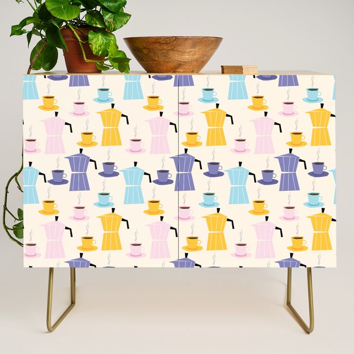Moka coffee pattern Credenza Gallery Image 1