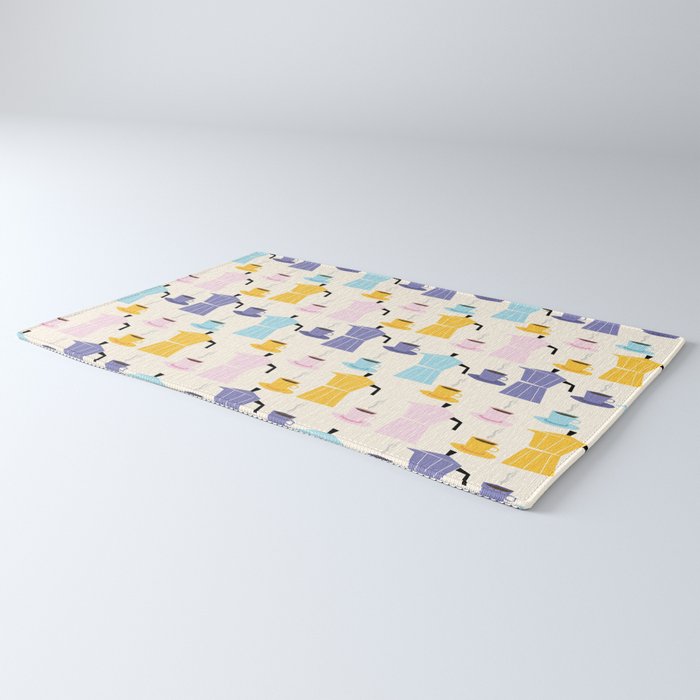 Moka coffee pattern Rug Gallery Image 3