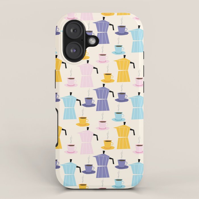 Moka coffee pattern iPhone Case Gallery Image 1