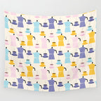 Moka coffee pattern Wall Tapestry Gallery Image 4