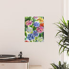 hydrangeas in green: watercolor flowers Poster Gallery Image 2