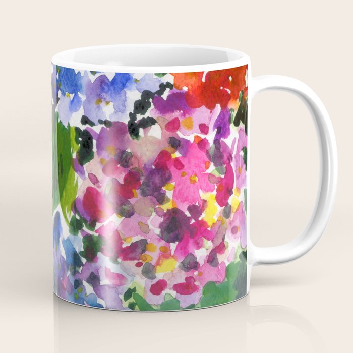 hydrangeas in green: watercolor flowers Coffee Mug Gallery Image 1