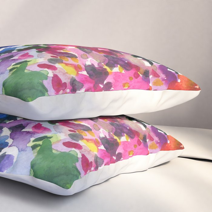 hydrangeas in green: watercolor flowers Pillow Sham Gallery Image 3