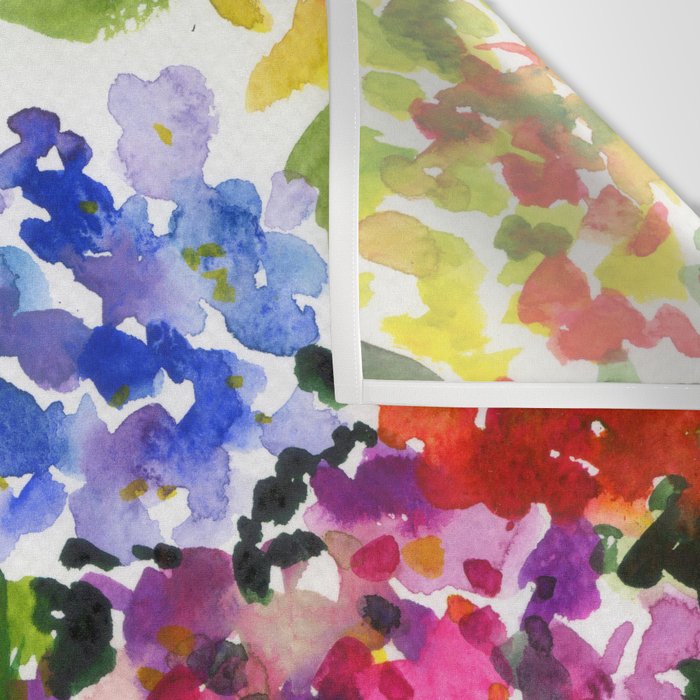 hydrangeas in green: watercolor flowers Wall Tapestry Gallery Image 3