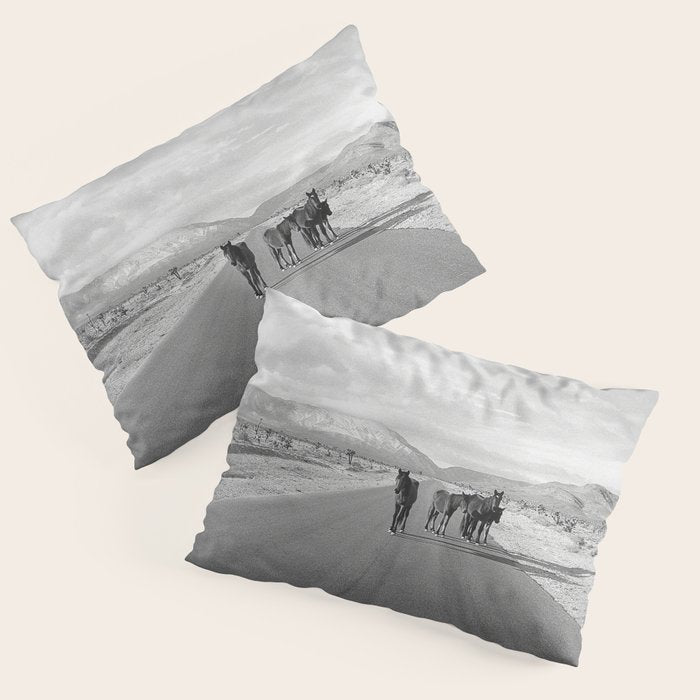 Spring Mountain Wild Horses Pillow Sham Gallery Image 3