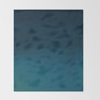 Navy blue teal hand painted watercolor paint ombre Throw Blanket Gallery Image 2