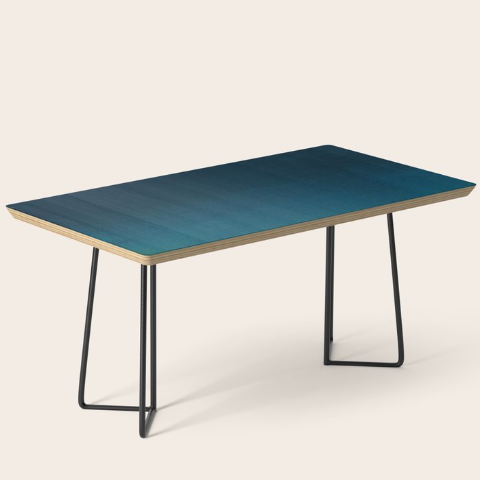 Navy blue teal hand painted watercolor paint ombre Coffee Table Gallery Image 1