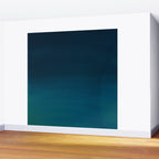 Navy blue teal hand painted watercolor paint ombre Wall Mural Gallery Image 2