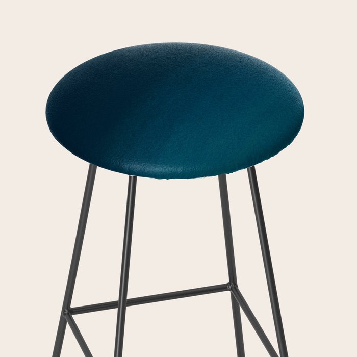 Navy blue teal hand painted watercolor paint ombre Stool Gallery Image 2