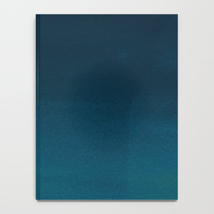 Navy blue teal hand painted watercolor paint ombre Notebook Gallery Image 4