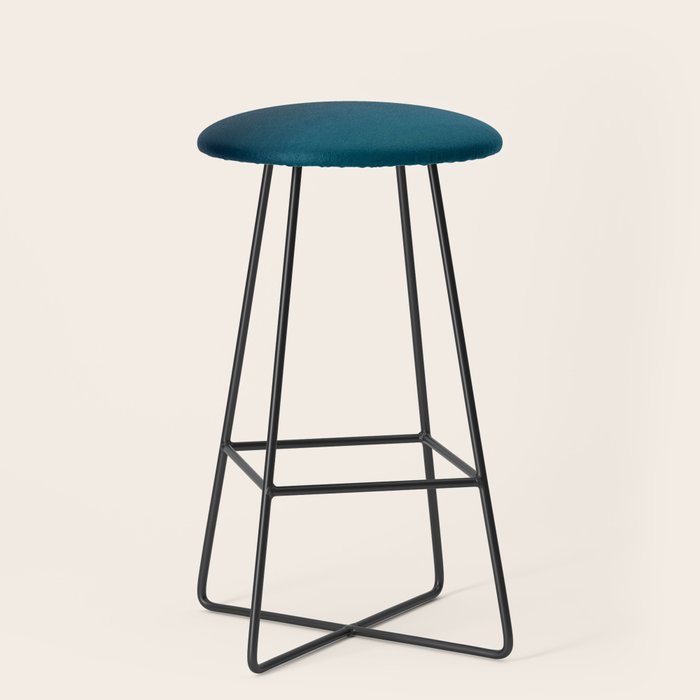 Navy blue teal hand painted watercolor paint ombre Stool Gallery Image 1