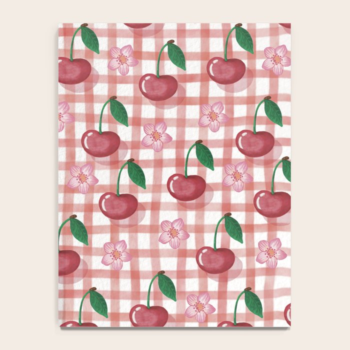 Watercolor Cherry Blossom Picnic Pattern Notebook Gallery Image 4
