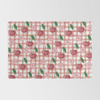 Watercolor Cherry Blossom Picnic Pattern Rug Gallery Image 2
