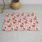 Watercolor Cherry Blossom Picnic Pattern Rug Gallery Image 1