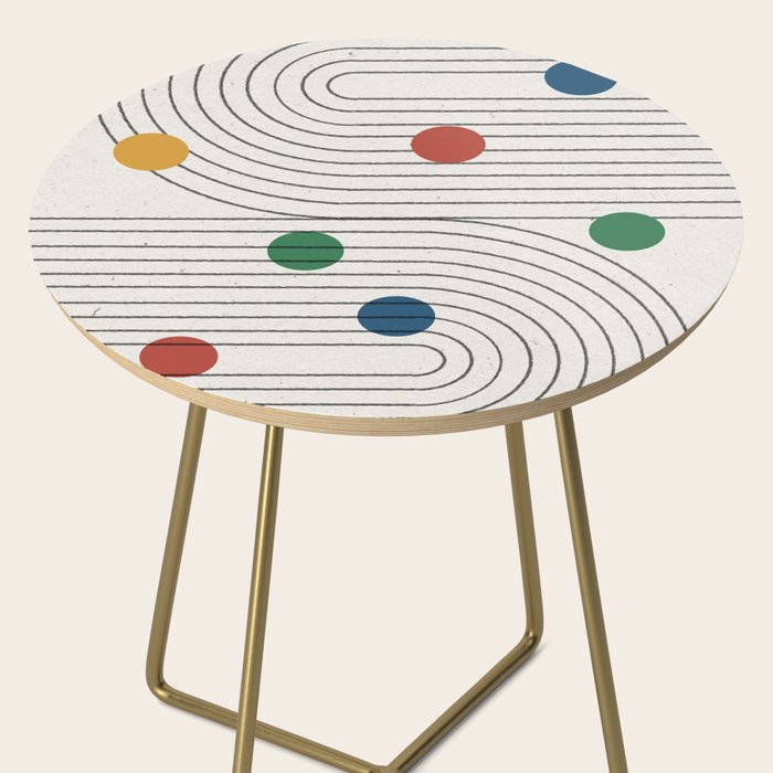 Modern Colorful Retro Dots Side Table Gallery Image 2