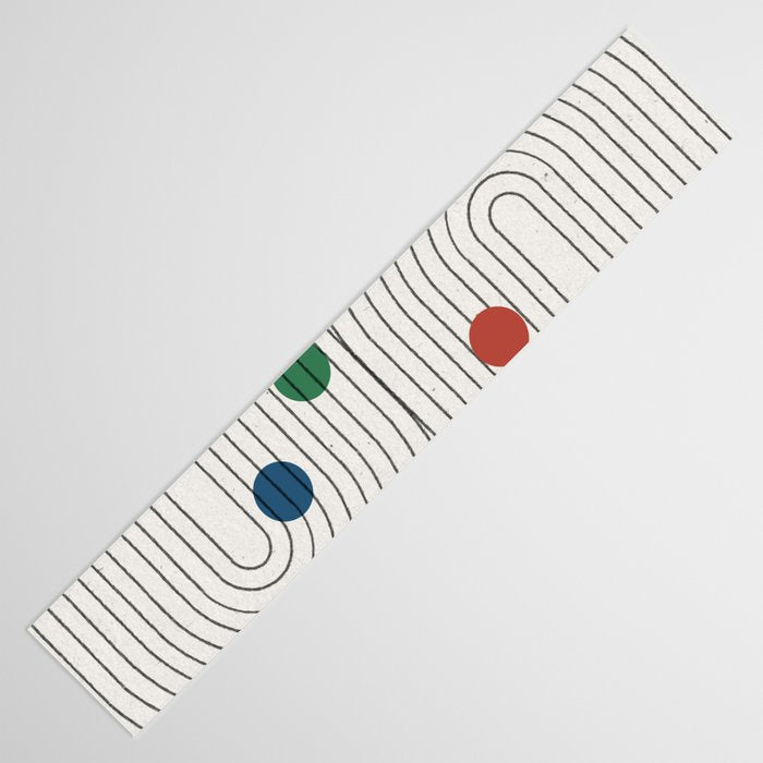 Modern Colorful Retro Dots Table Runner Gallery Image 3