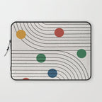 Modern Colorful Retro Dots Laptop Sleeve Gallery Image 1