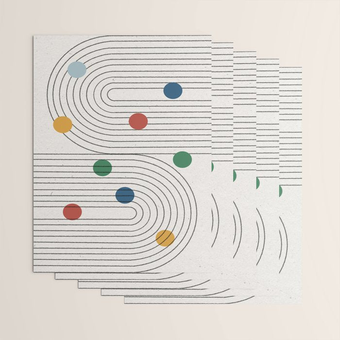 Modern Colorful Retro Dots Wrapping Paper Gallery Image 3