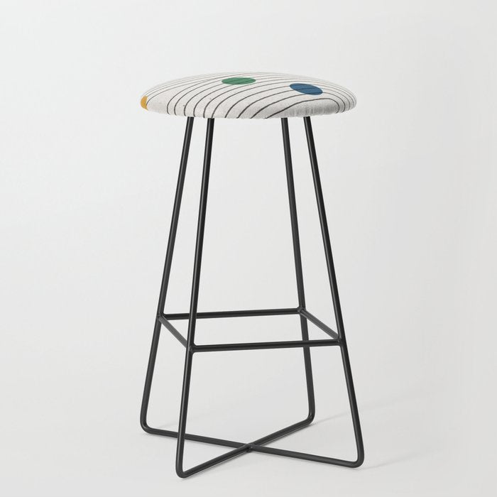 Modern Colorful Retro Dots Stool Gallery Image 1