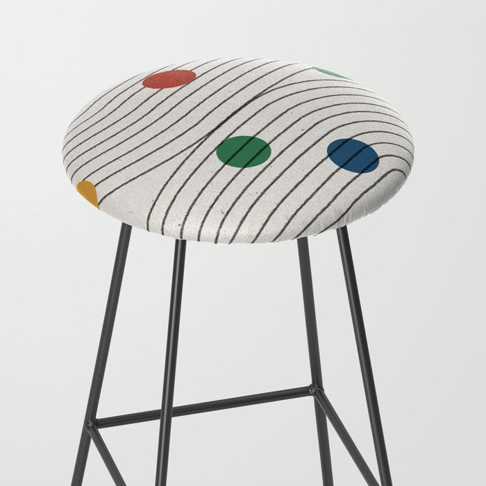 Modern Colorful Retro Dots Stool Gallery Image 2