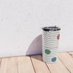 Modern Colorful Retro Dots Travel Mug Gallery Image 4