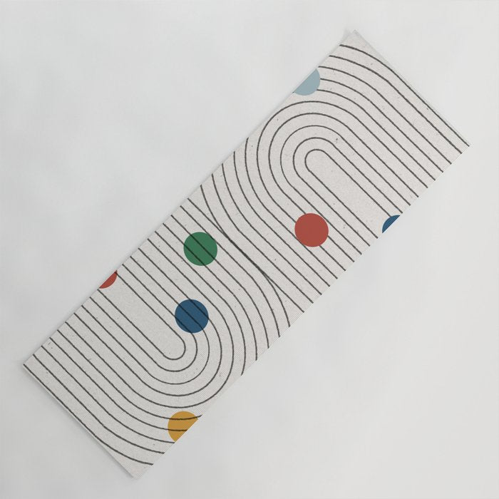 Modern Colorful Retro Dots Yoga Mat Gallery Image 1
