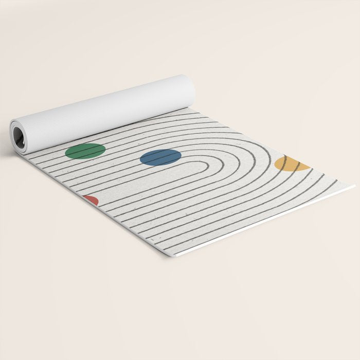 Modern Colorful Retro Dots Yoga Mat Gallery Image 2