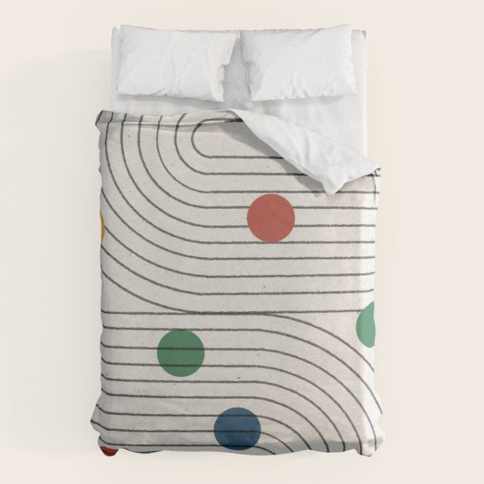 Modern Colorful Retro Dots Duvet Cover Gallery Image 6