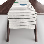 Modern Colorful Retro Dots Table Runner Gallery Image 1