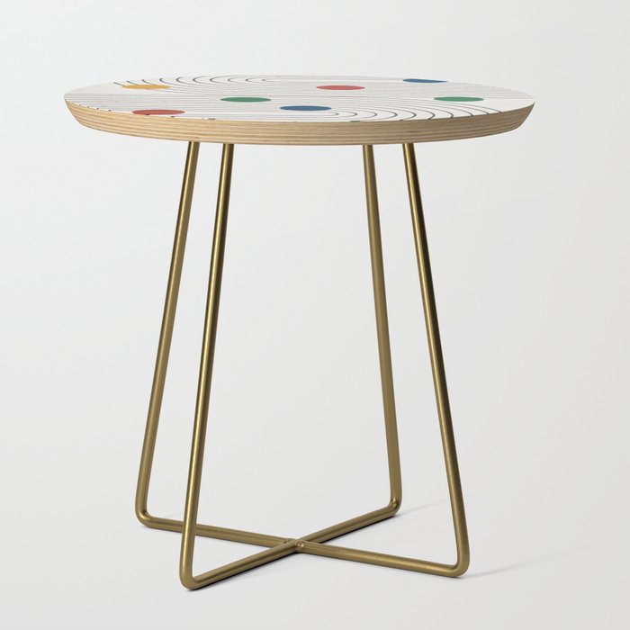 Modern Colorful Retro Dots Side Table Gallery Image 1