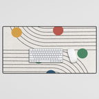Modern Colorful Retro Dots Desk Mat Gallery Image 1