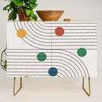 Modern Colorful Retro Dots Credenza Gallery Image 1