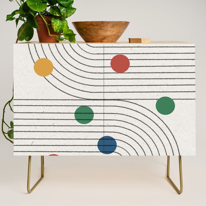 Modern Colorful Retro Dots Credenza Gallery Image 1