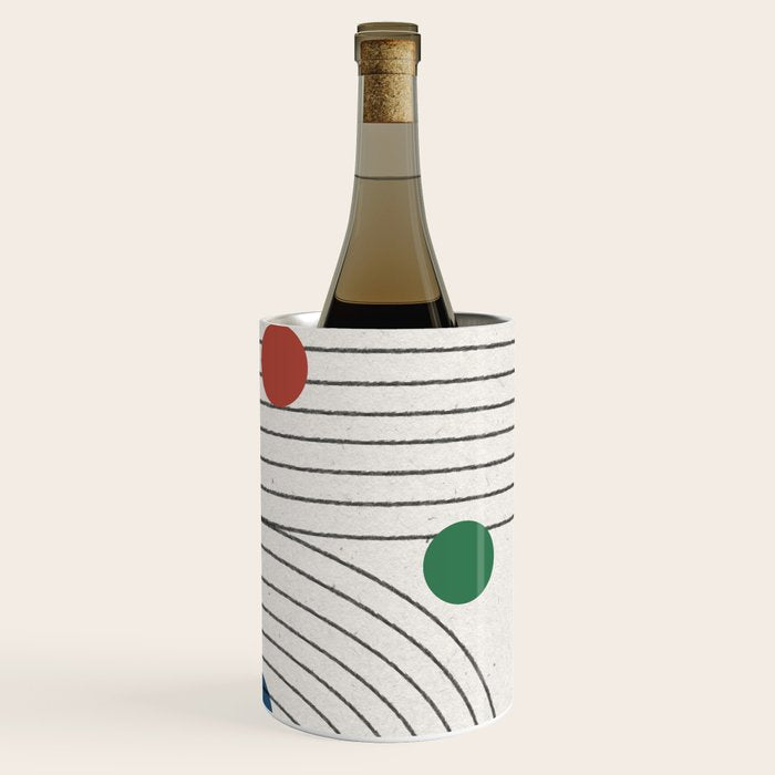 Modern Colorful Retro Dots Wine Chiller Gallery Image 3